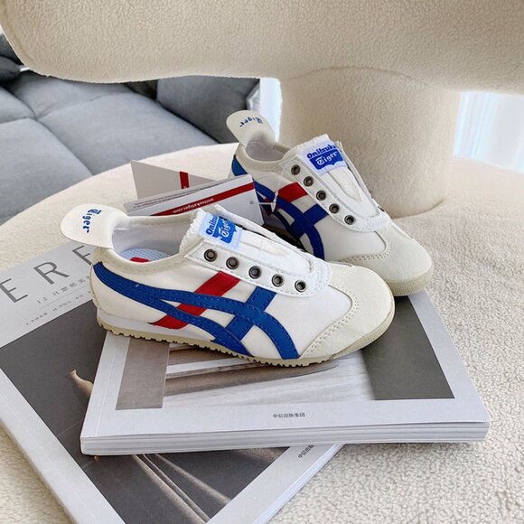 White Onitsuka Tiger by Asics Canvas Kids Sneakers - Picture 3 of 9